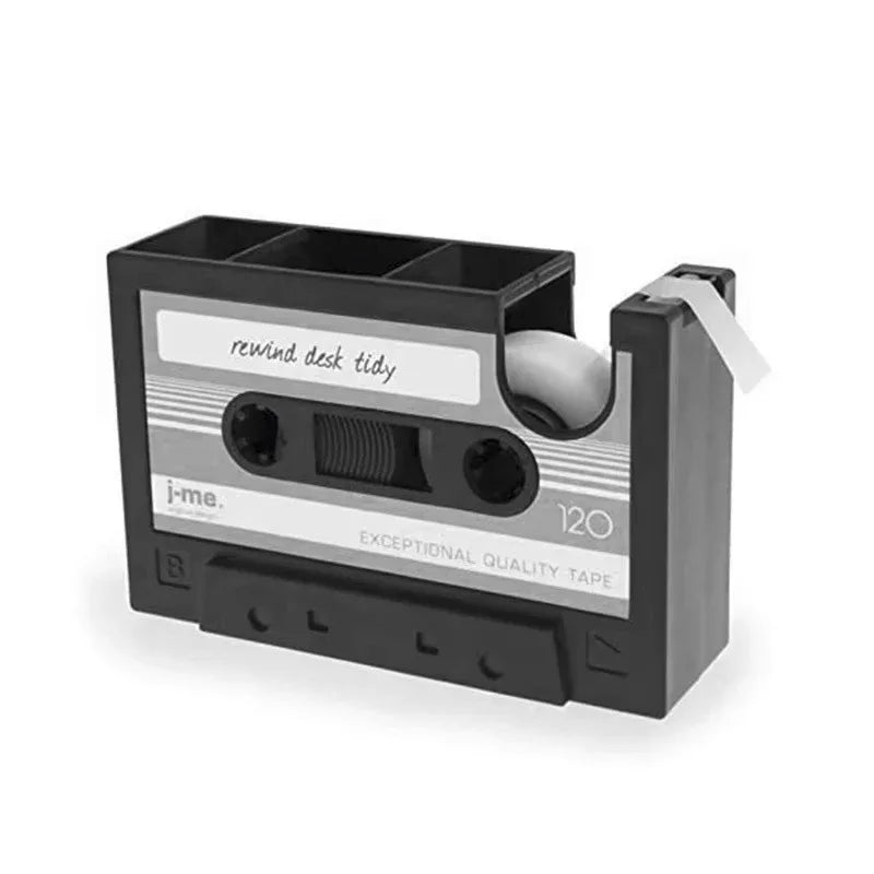 Retro Cassette Tape Dispenser & Pen Holder - Tipsy Turtle Collective