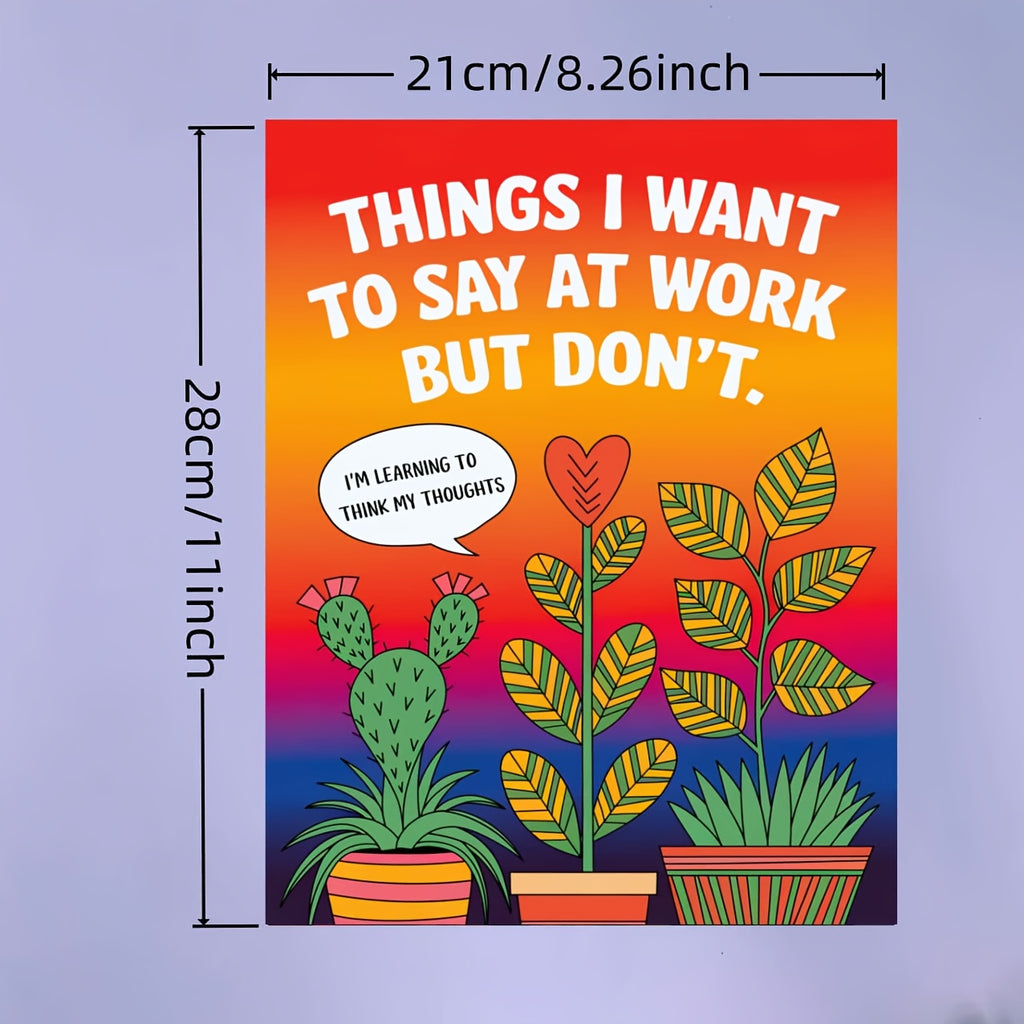 'Things I Want to Say At Work But Don't' Adult Colouring Book